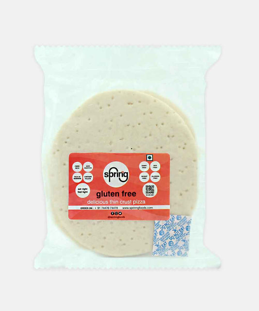 Spring Gluten Free Delicious Thin Crust Pizza Bread 2 Pc 150 Gm