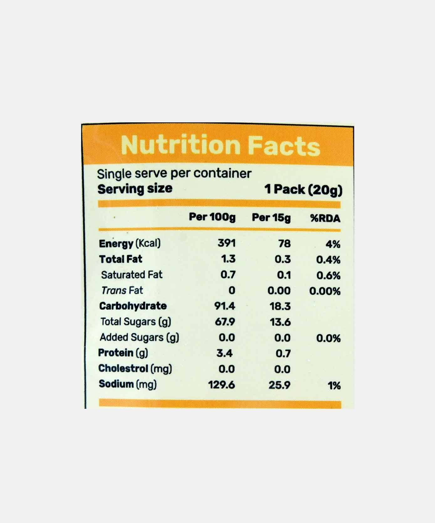 Pop Nom Real Mango Freese Dried Fruits 20 Gm