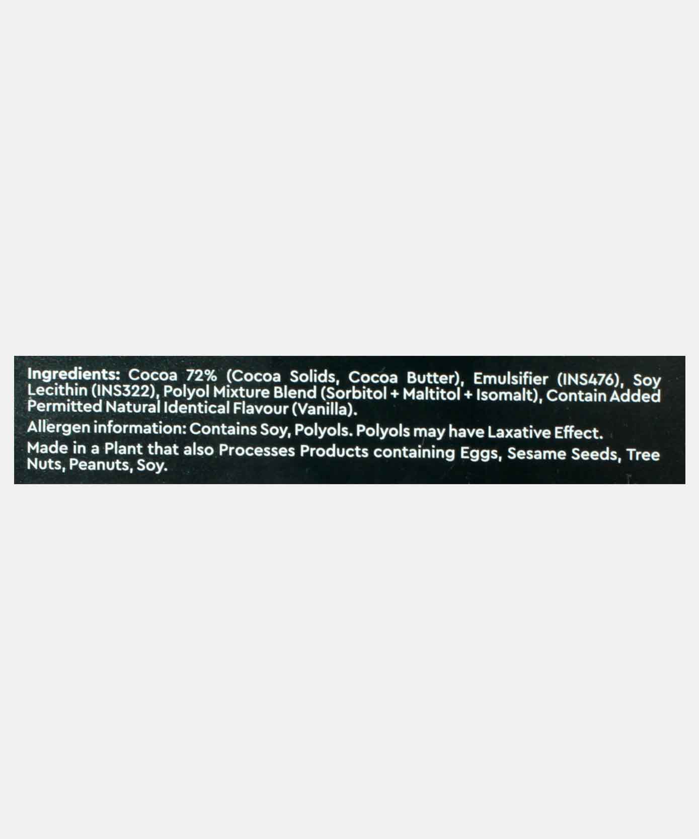 Ray No Sugar Chocolate Couverture 72% Dark Made With Premium Cocoa 80 Gm
