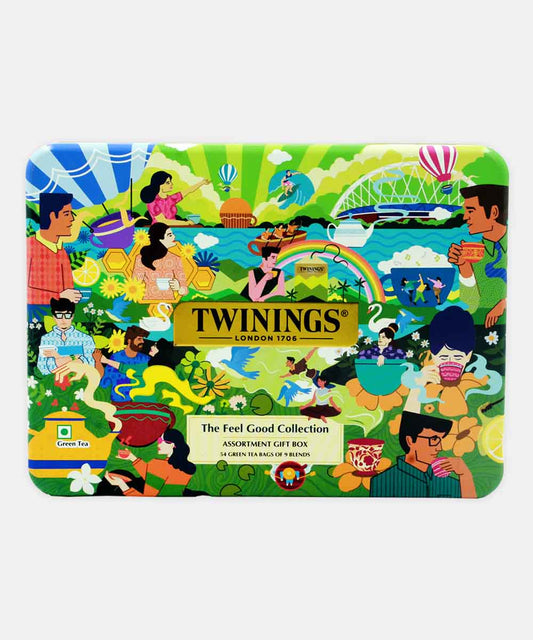 Twinings London The Feel Good Collection Assortment Gift Box 54 Green Tea Bag 9 Blends 108 Gm