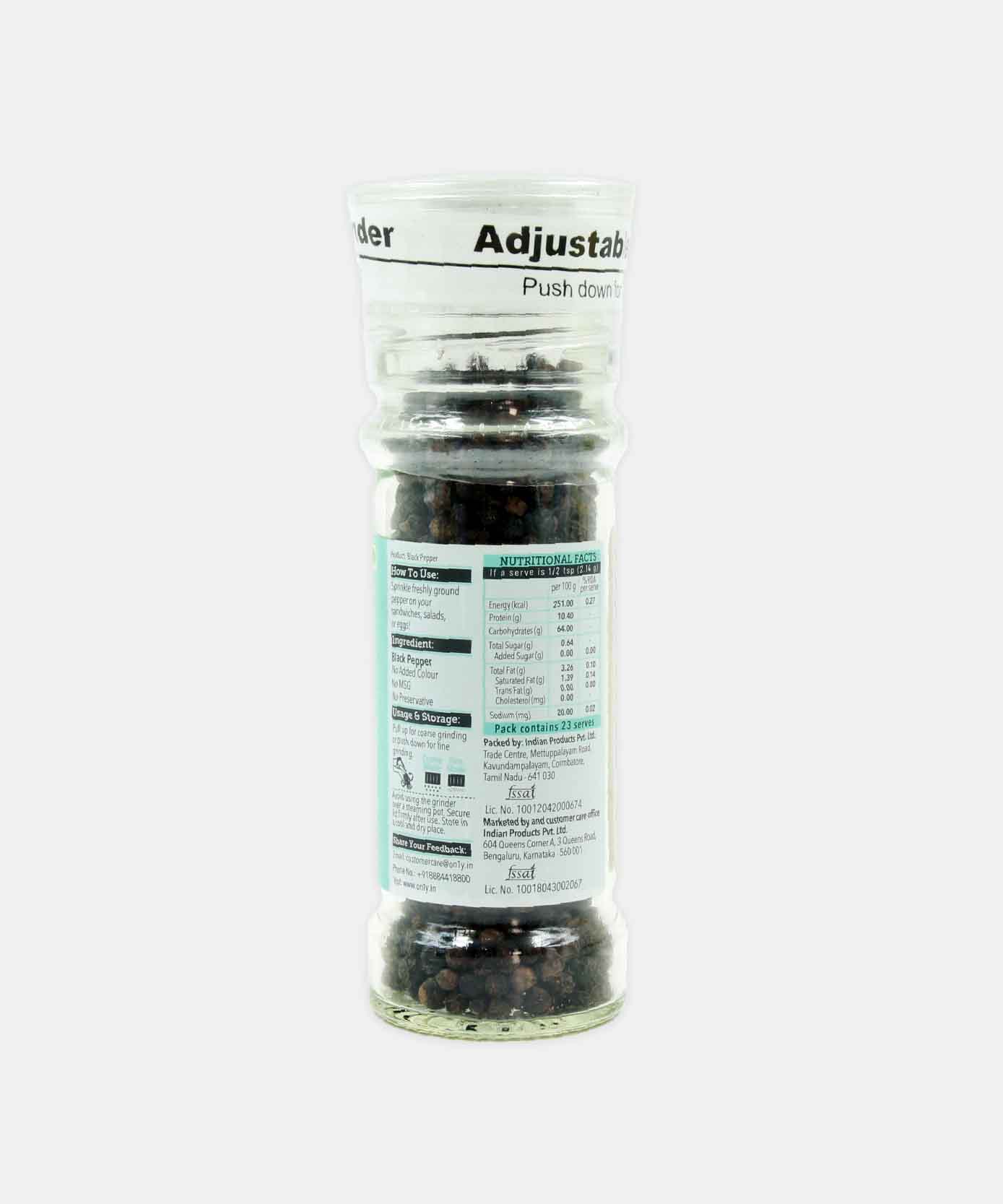 Only Black Pepper Grinder 50 Gm