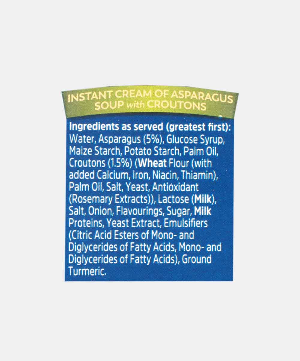 Batcheiors Cream Of Asparagus Cuppa Soup 117 Gm
