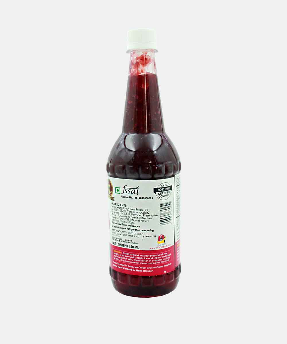 Home Made Gulab Gulkand Syrup 750 Ml