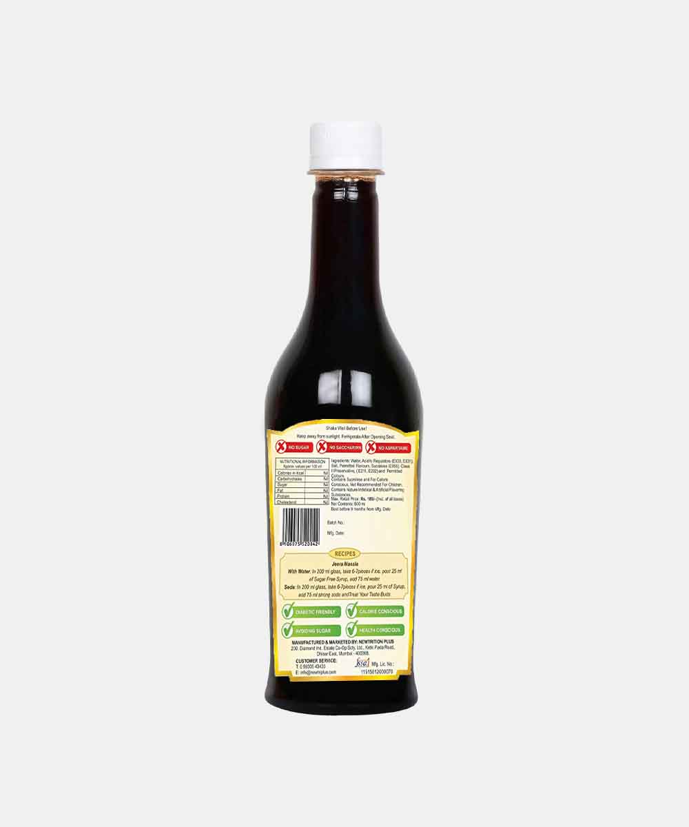 Newtrition Jeera Masala Sugar Free Syrup 500 Ml
