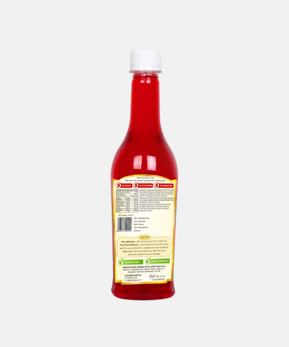 Newtrition Rose Syrup Sugar Free 500 Ml