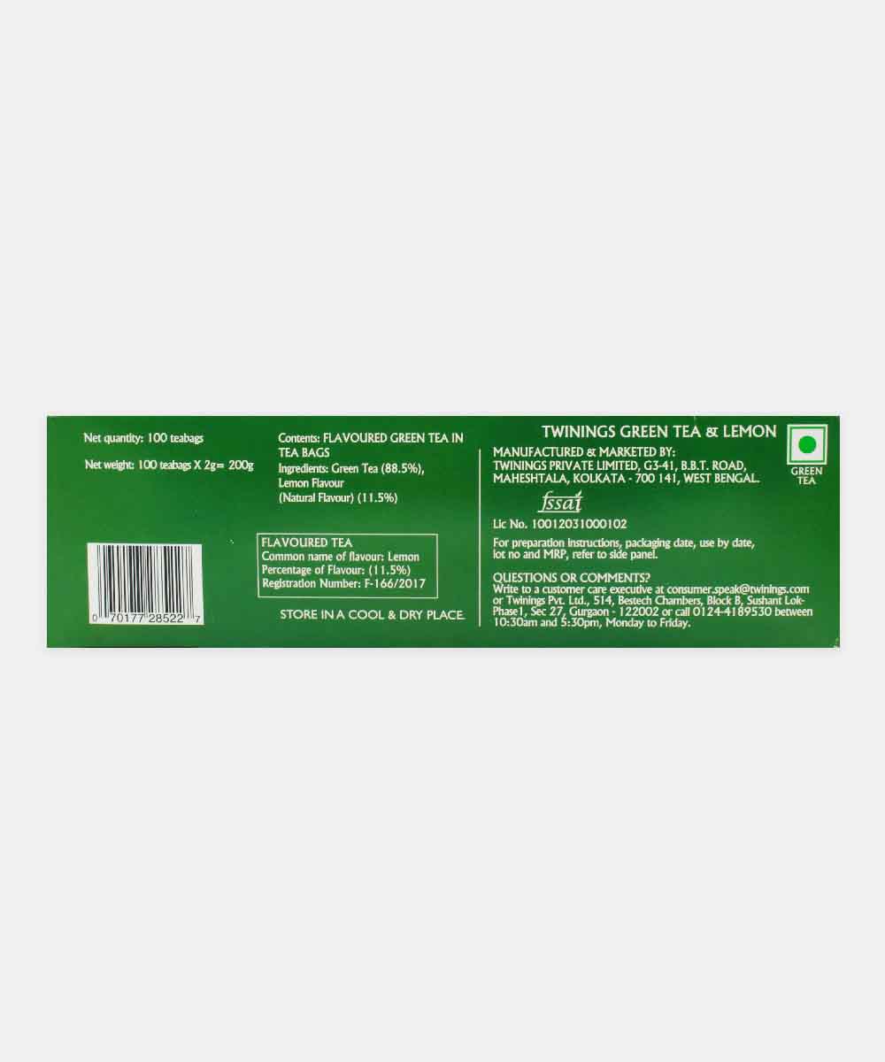 Twinings Green Tea & Lemon 100 Bag