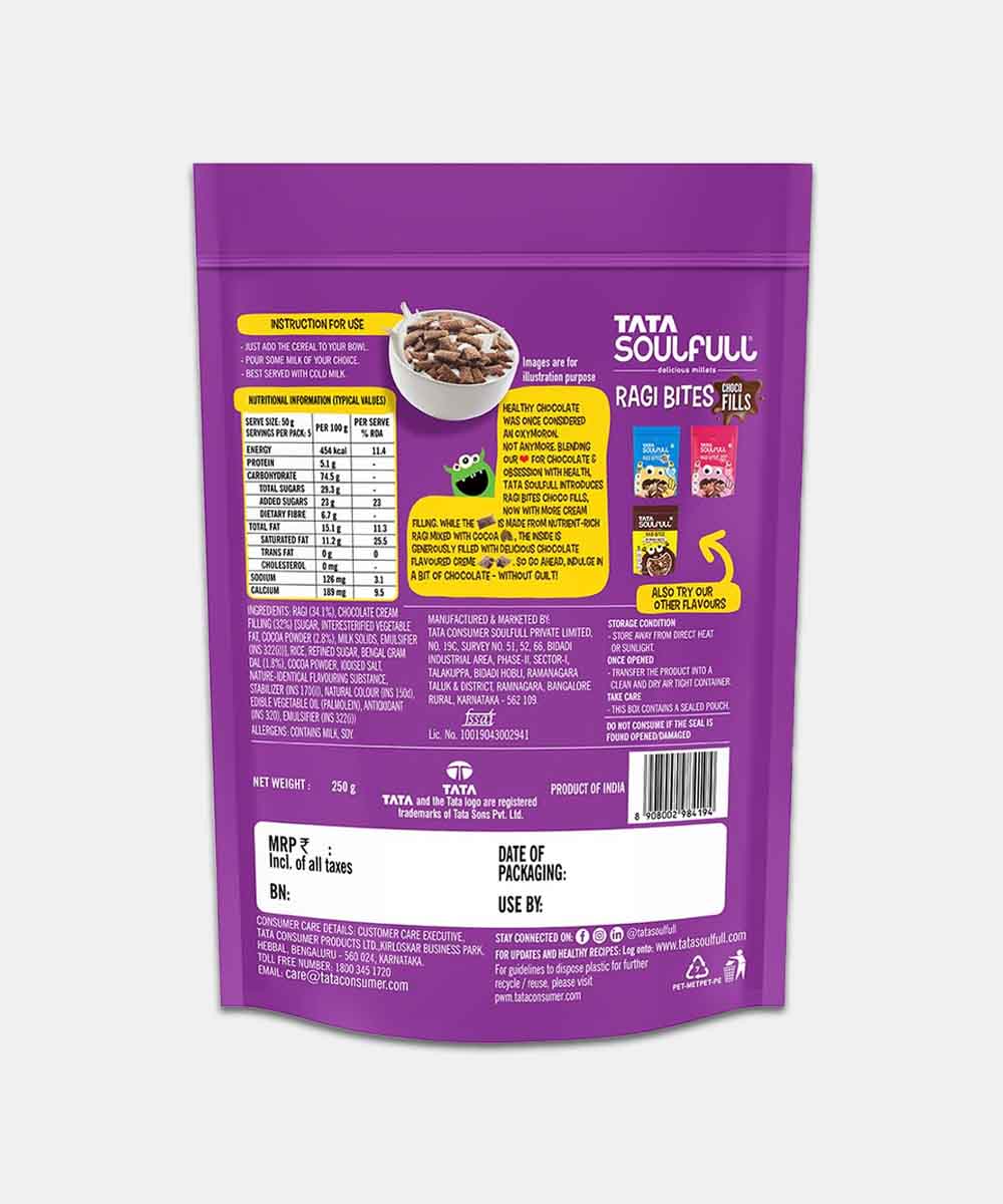 Soul Full Choco Fills Ragi Bites 250 Gm