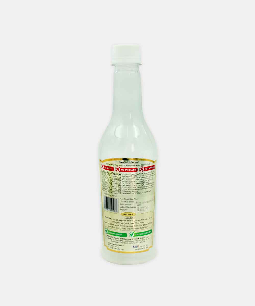 Newtrition Lychee Sugar Free Syrup 500 Ml