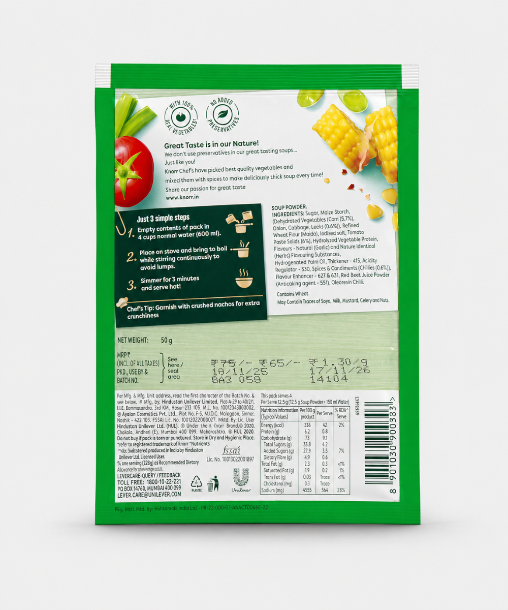 Knorr Mexican Tomato Corn Soup 50 Gm