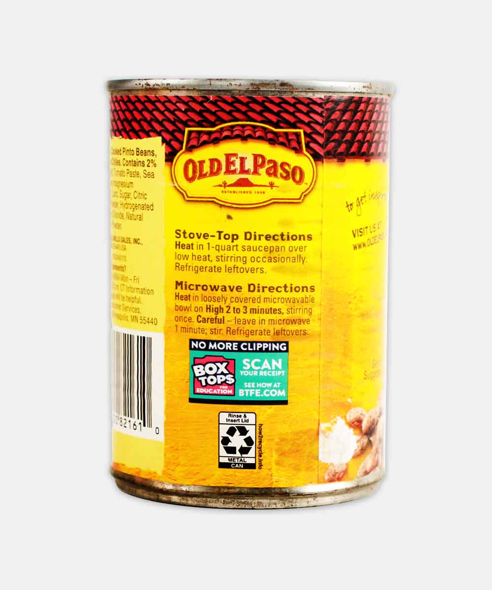 Old El Paso Green Chiles Refried Beans 453 Gm