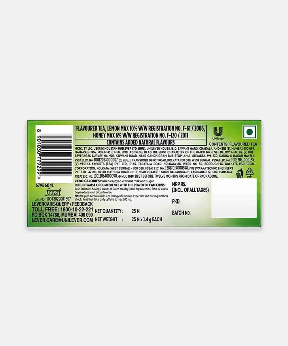 Lipton Honey Lemon Green Tea 25 Bag