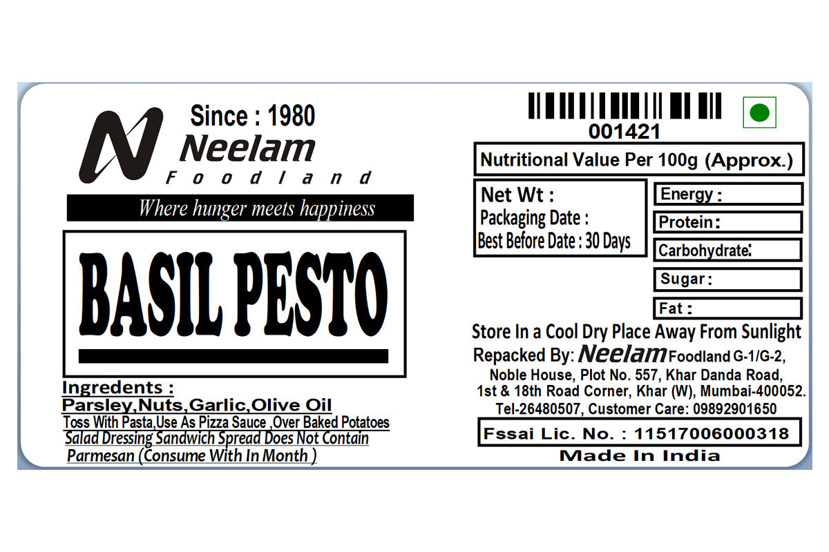 Basil Pesto 160 Gm