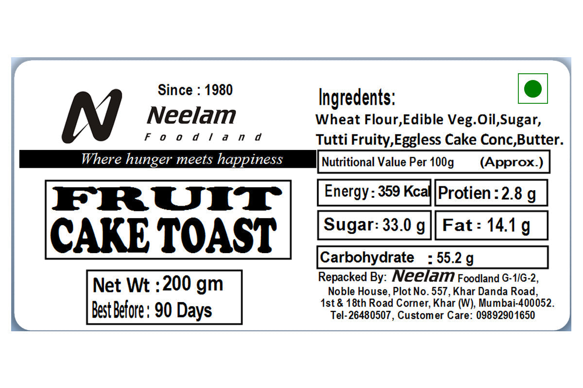 Fruit Cake Toast 200 Gm
