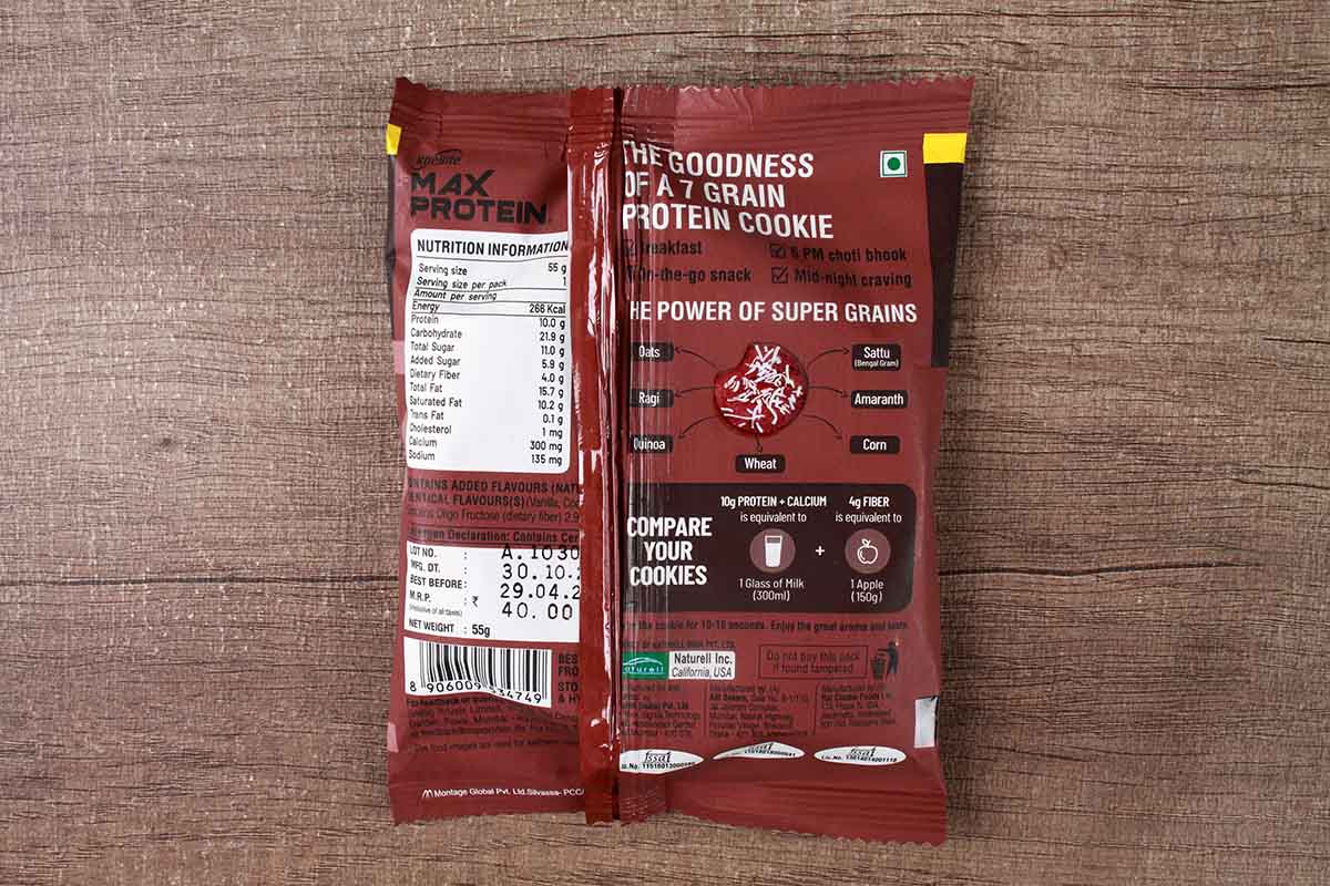 Max Protein 7 Grain Breakfast Choco Coconut Cookie 55 Gm