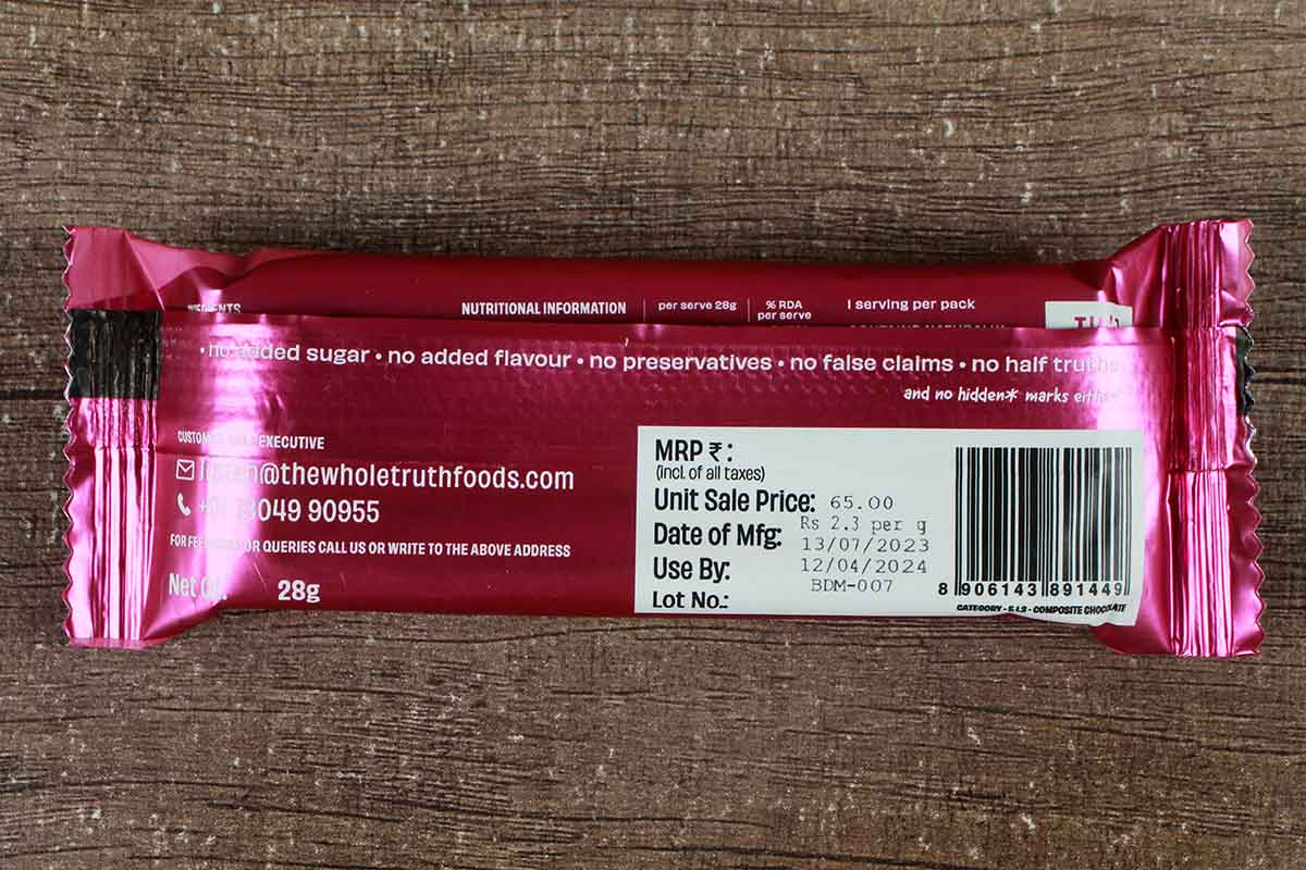 The Whole Truth Badaam Chocolate 28 Gm