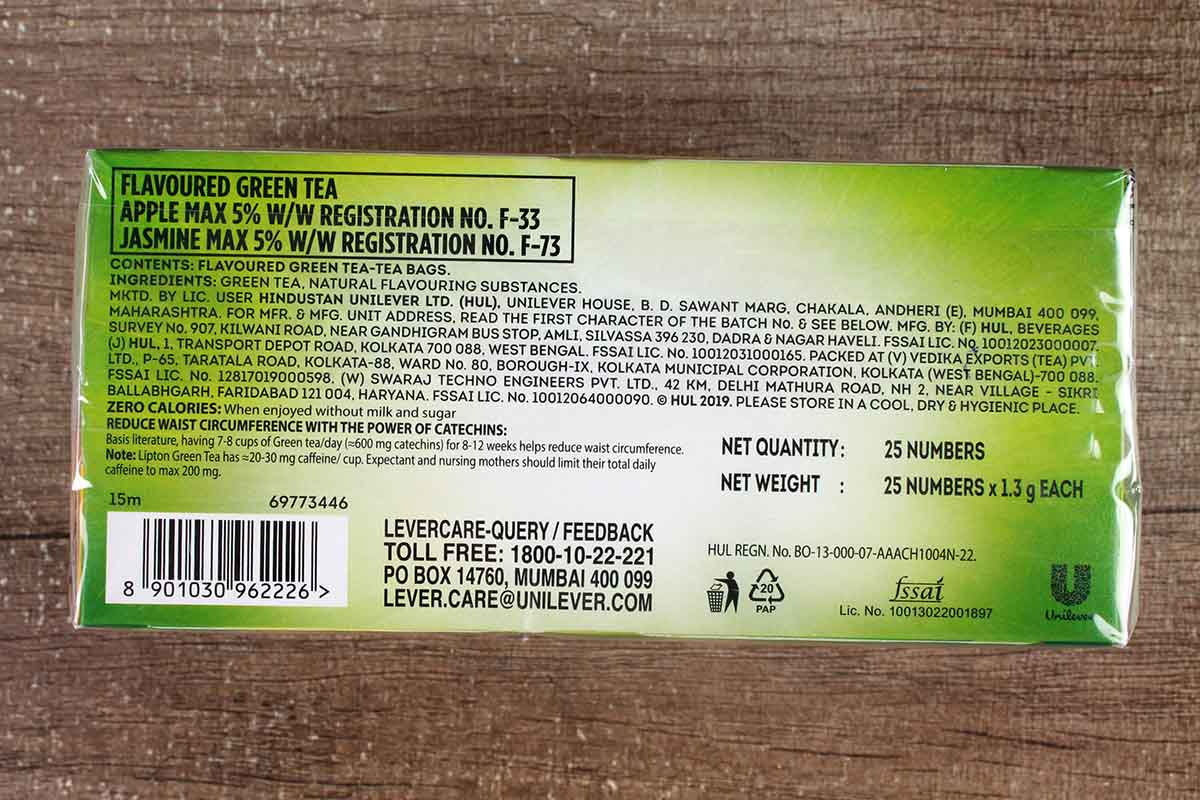 Lipton Clear & Light Green Tea 25 Bag