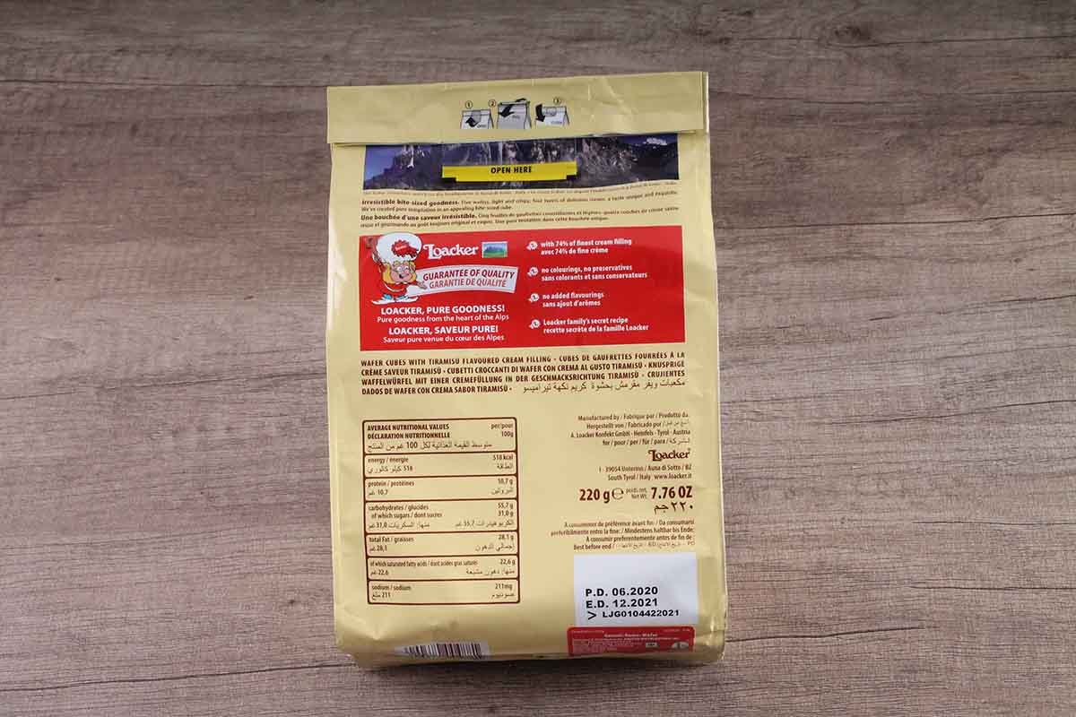 Loacker Tiramisu Bicsuits 220 Gm