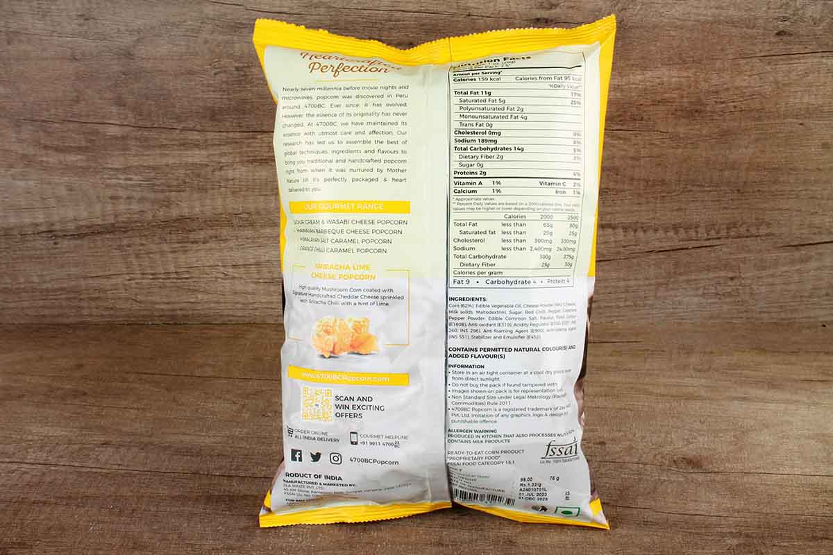 Pvr Sriracha Lime Cheese Popcorn 75 Gm