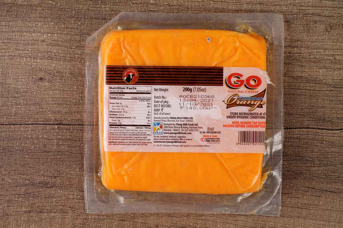 Go Cheddar Orange Cheese 200 Gm