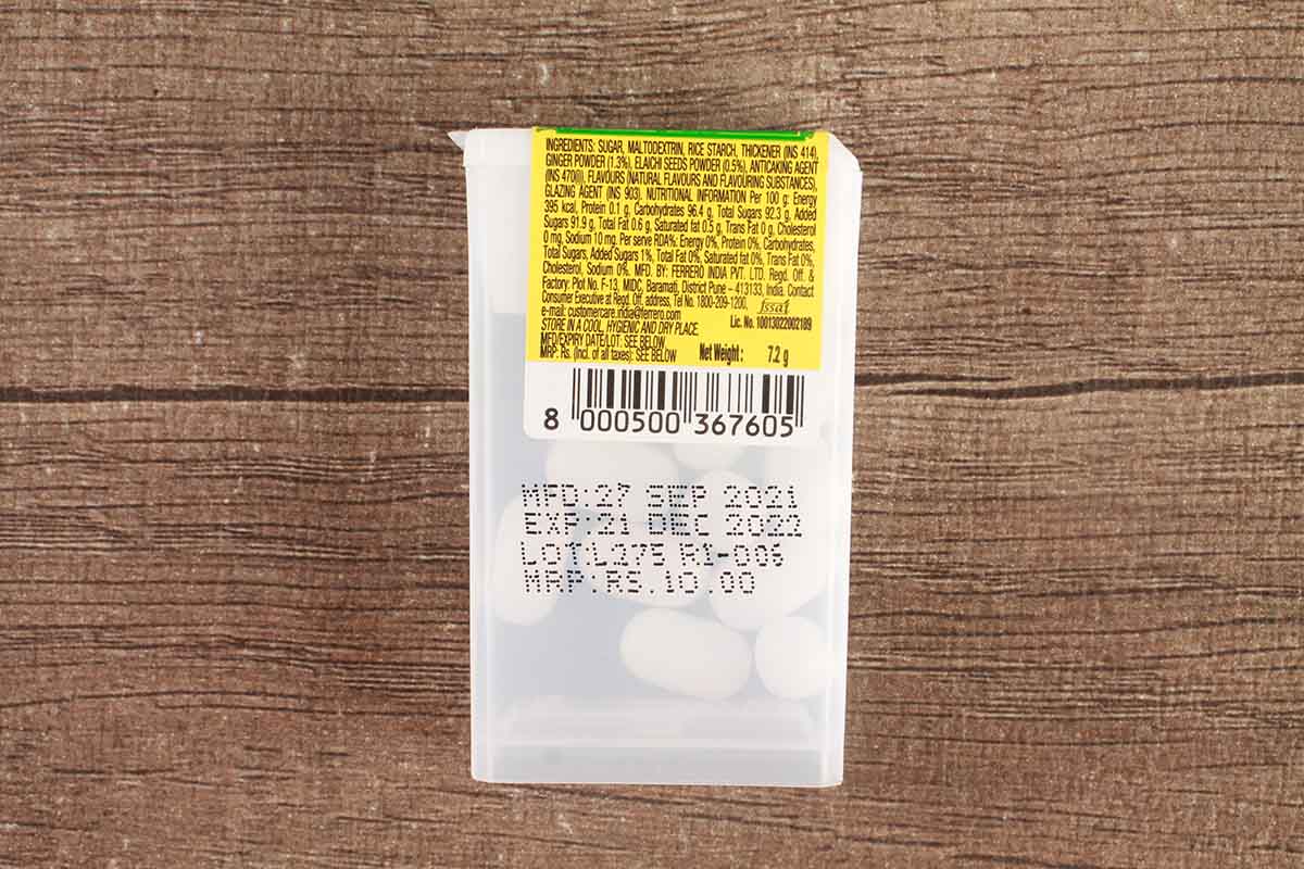 Tic Tac Seeds Elaichi & Ginger Flavoured 7.2 Gm