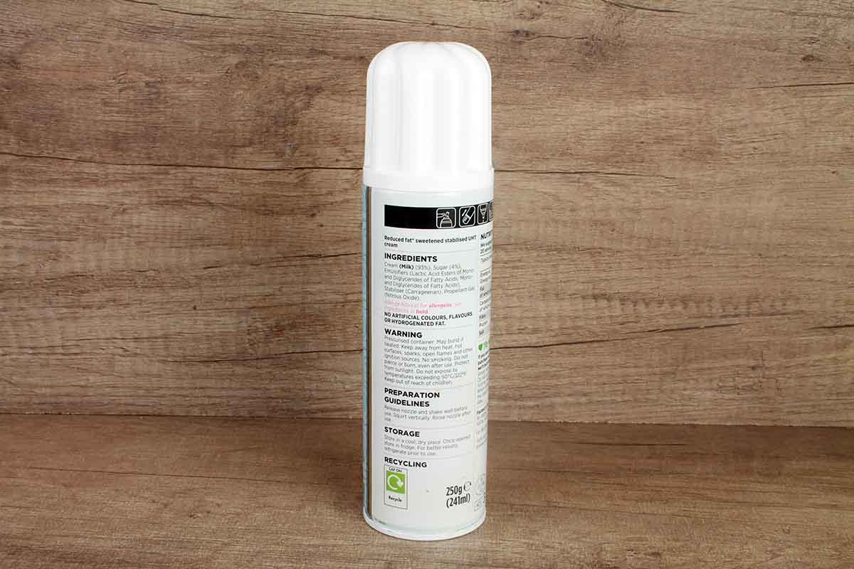 Asda 30% Less Fat Squirty Cream 250 Gm