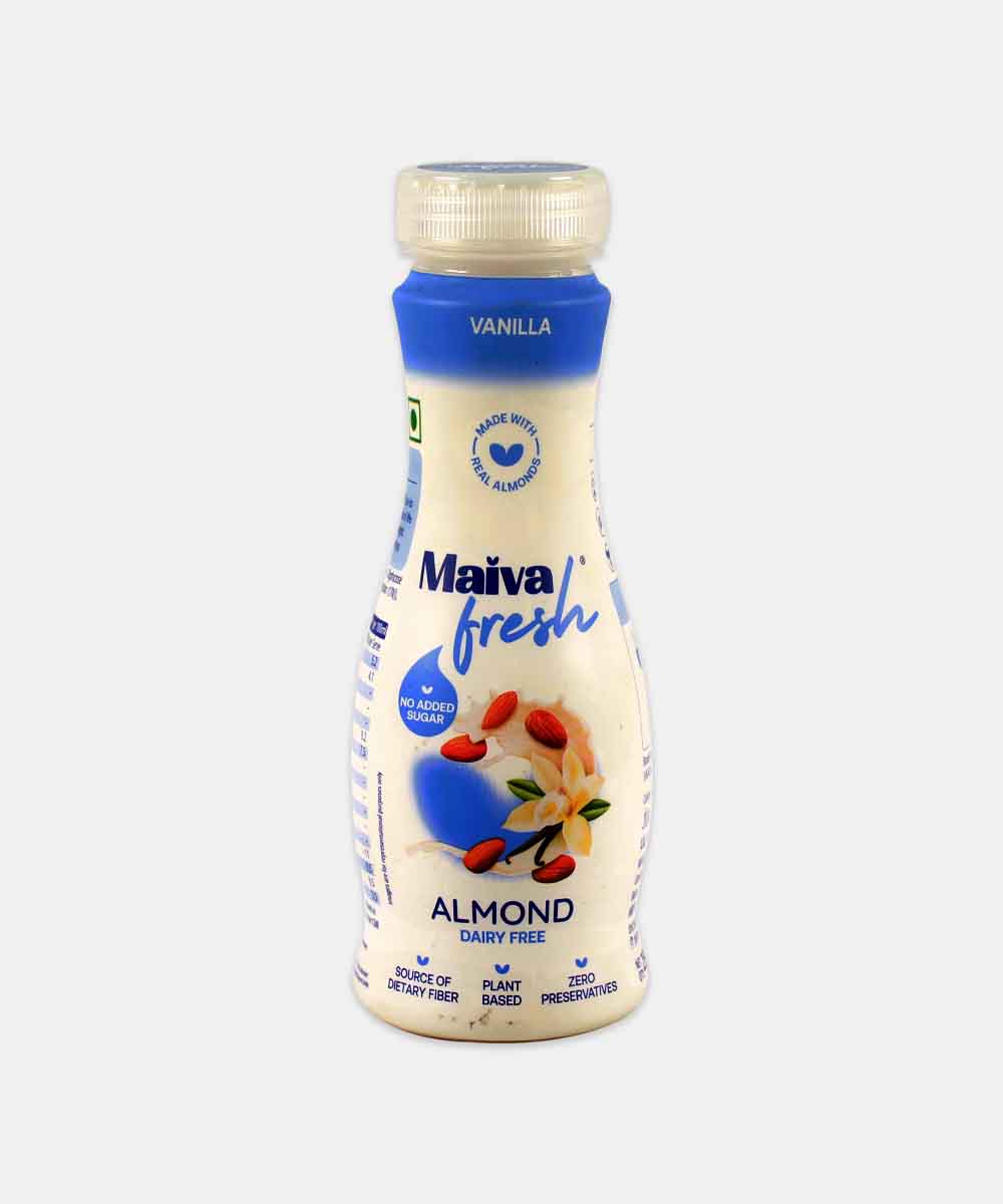 Maiva Fresh No Added Sugar Vanila Almond Dairy Free Milk 250 Ml