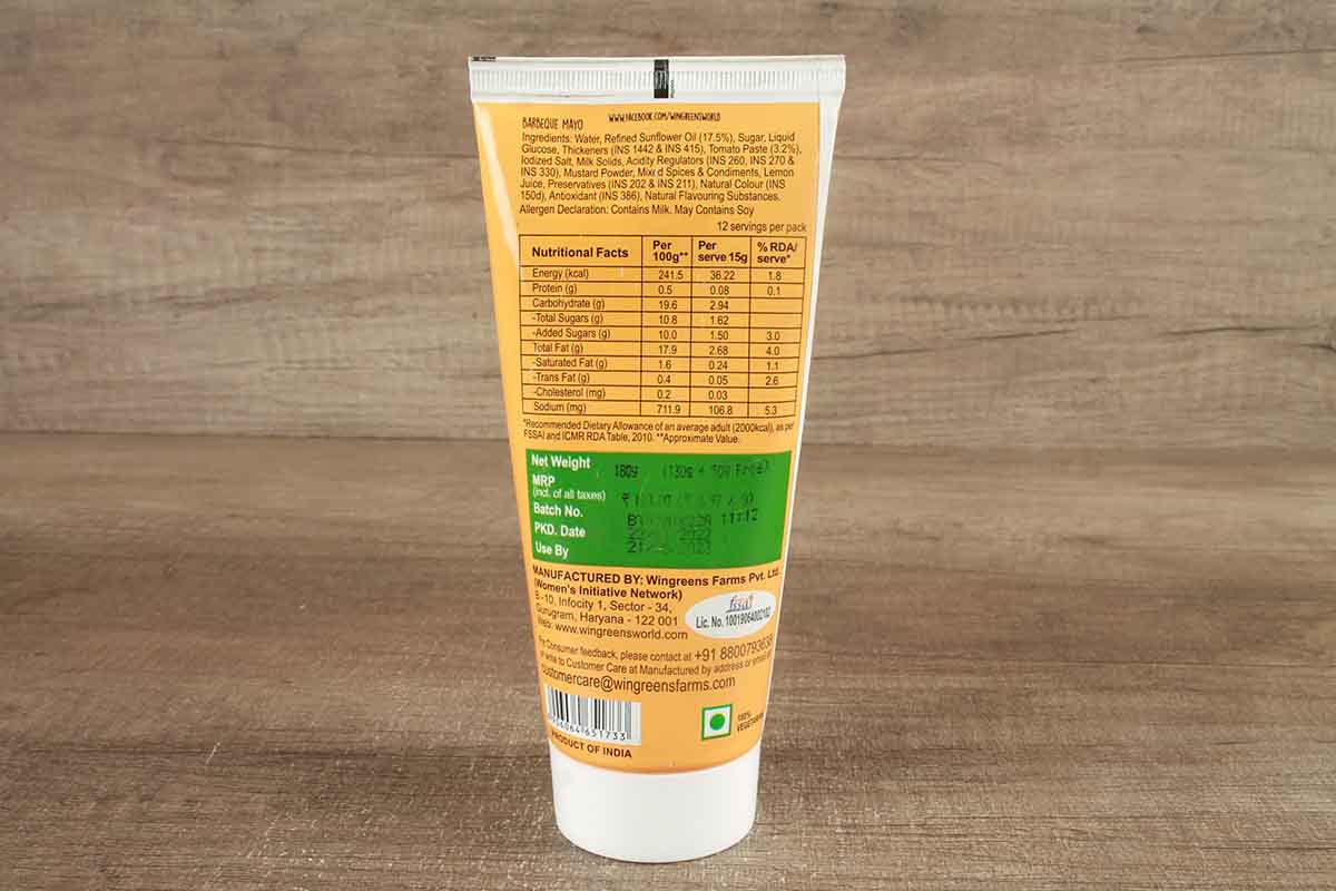 Wingreens Barbeque Mayo 130 Gm