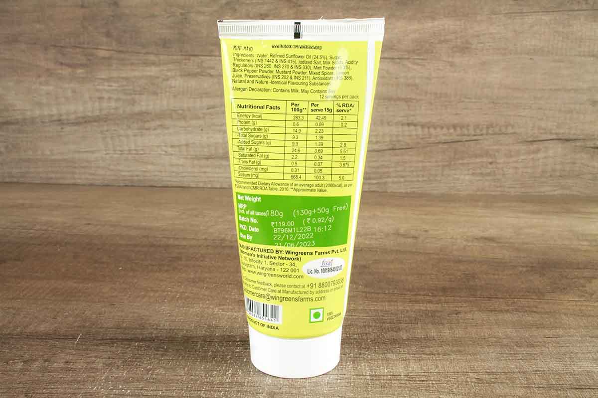 Wingreens Mint Mayo 180 Gm