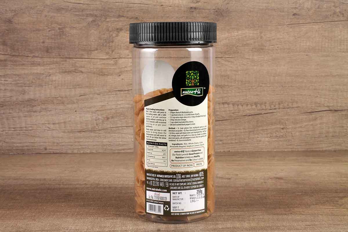 Nutra Hi Gluten Free Multigrain Penne Pasta 250 Gm
