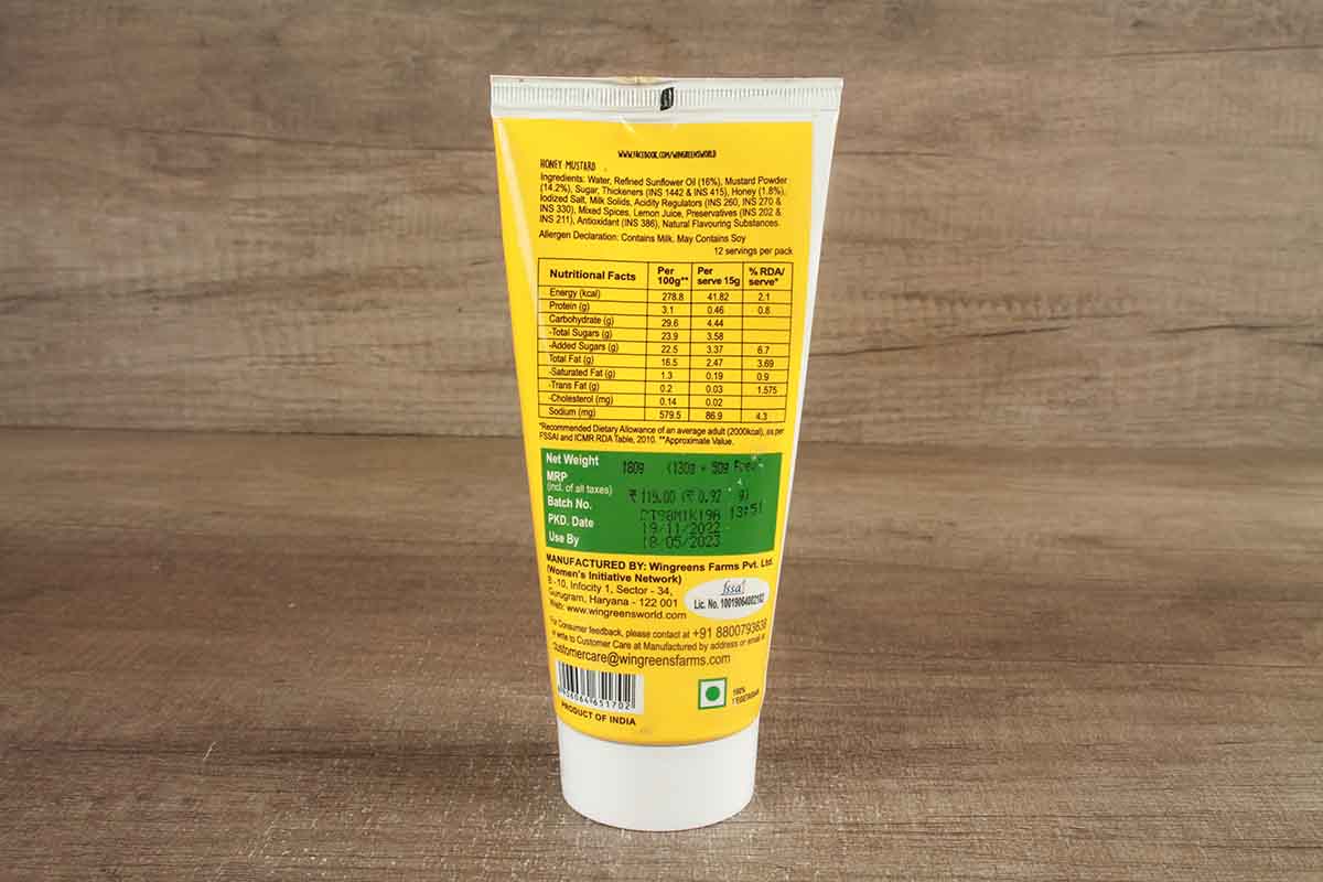 Wingreens Honey Mustard 180 Gm
