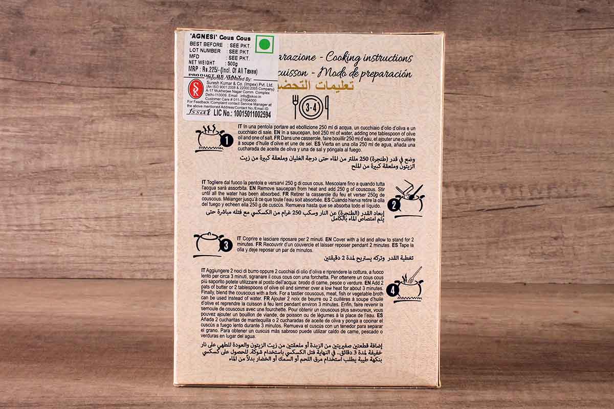 Agnesi Cous Cous 500 Gm