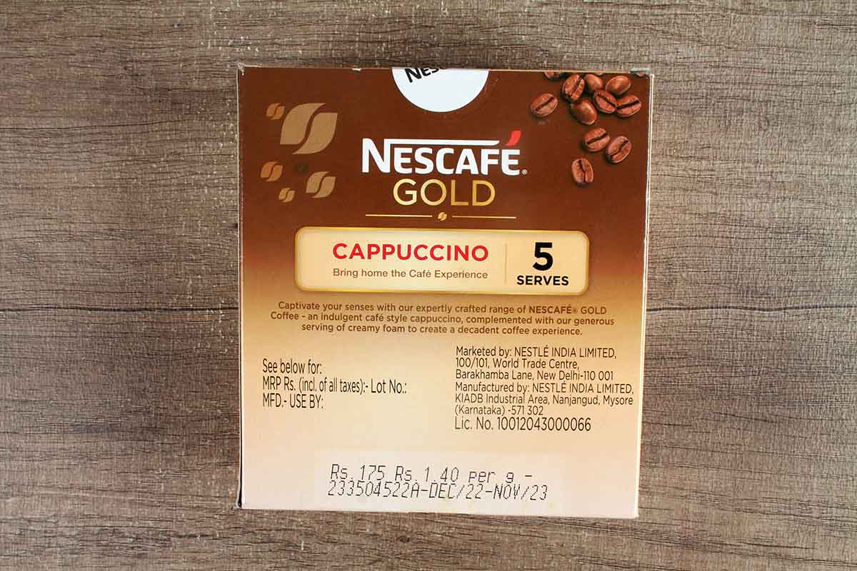 Nescafe Gold Cappuccino Sachets 125 Gm