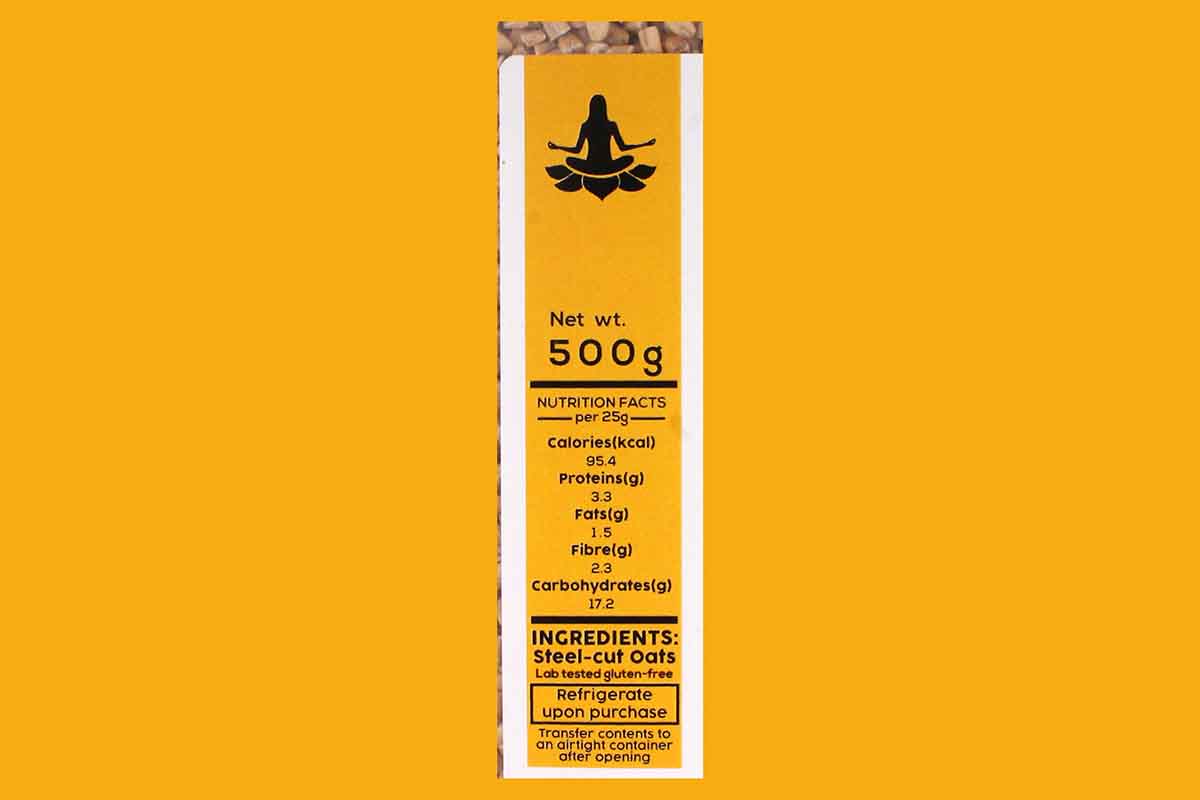 Sattvic Foods Gluten Free Steel Cut-Oats 500 Gm