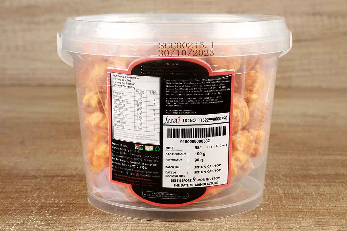 Pop Art Cheese Caramel Popcorn 90 Gm
