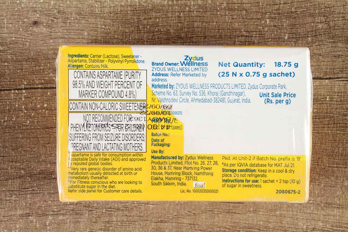 Sugar Free Gold 25 Sachets 18.75 Gm