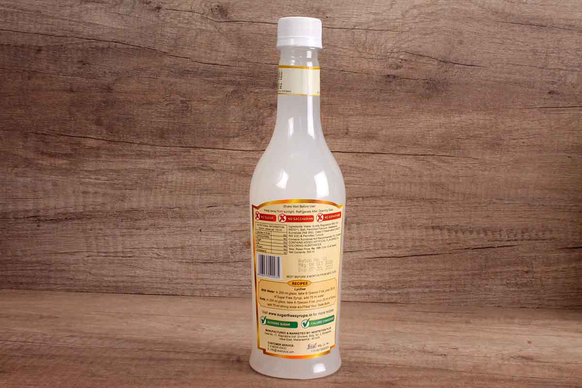 Newtrition Lychee Sugar Free Syrup 500 Ml