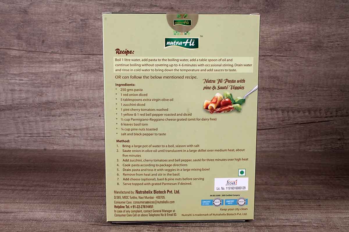 Nutra Hi Gluten Free Rice Pasta 250 Gm