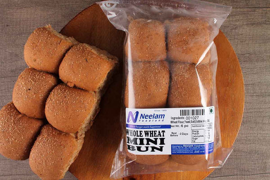 Whole Wheat Mini Bun 100 Gm 6 Pc