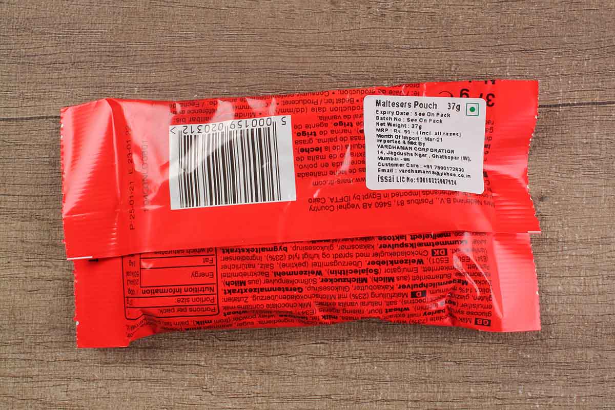 Maltesers Shorts Chocolate 37 Gm