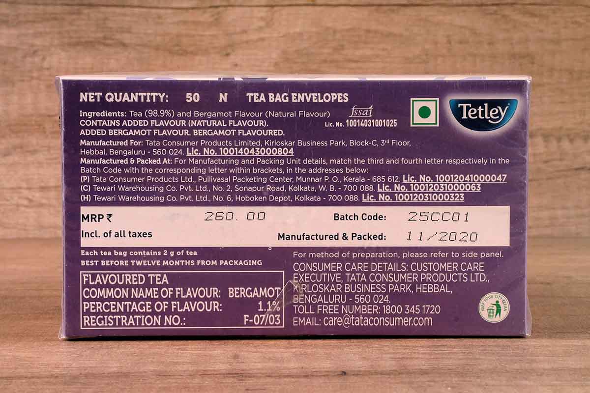 Tetley Earl Grey Tea 50 Bag