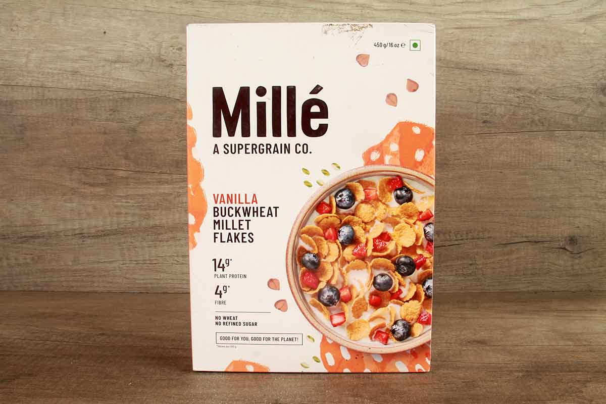 Mille Vanilla Buckwheat Millet Flakes 450 Gm
