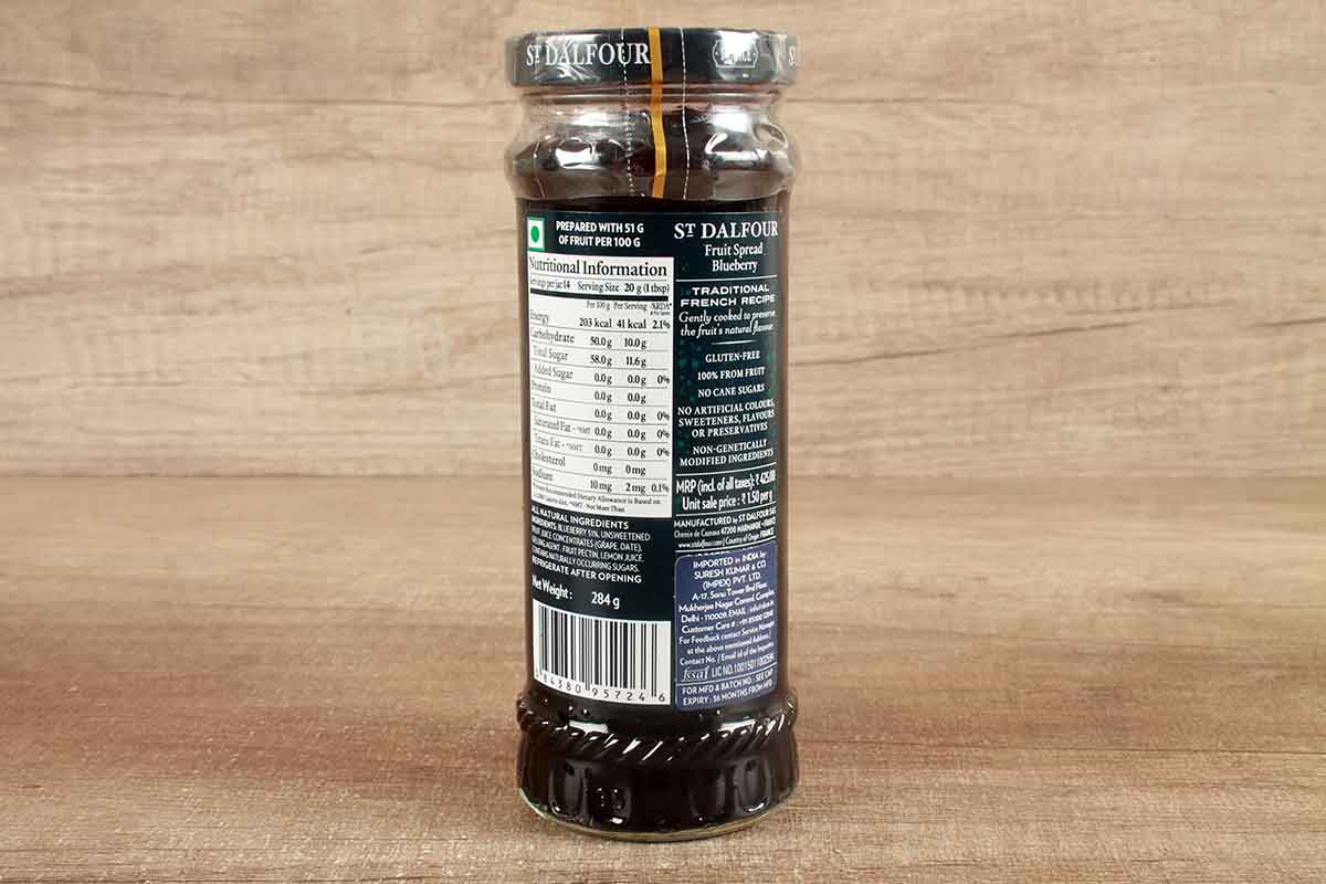 St Dalfour Blueberry Jam 284 Gm