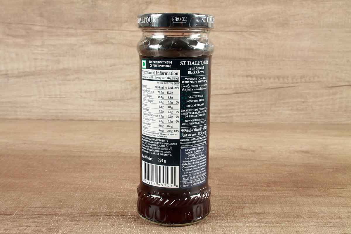 St Dalfour Black Cherry Jam 284 Gm