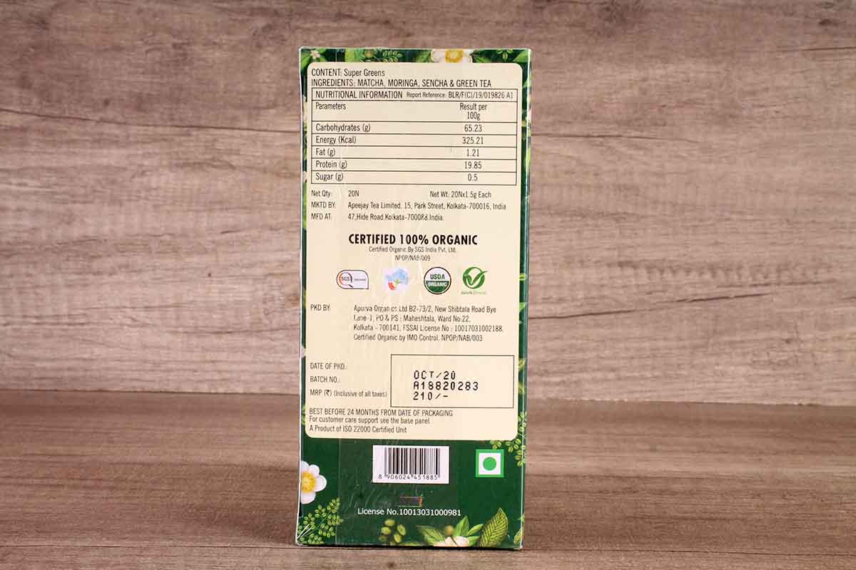 Ty Phoo Super Greens Organic Tea 20 Bag