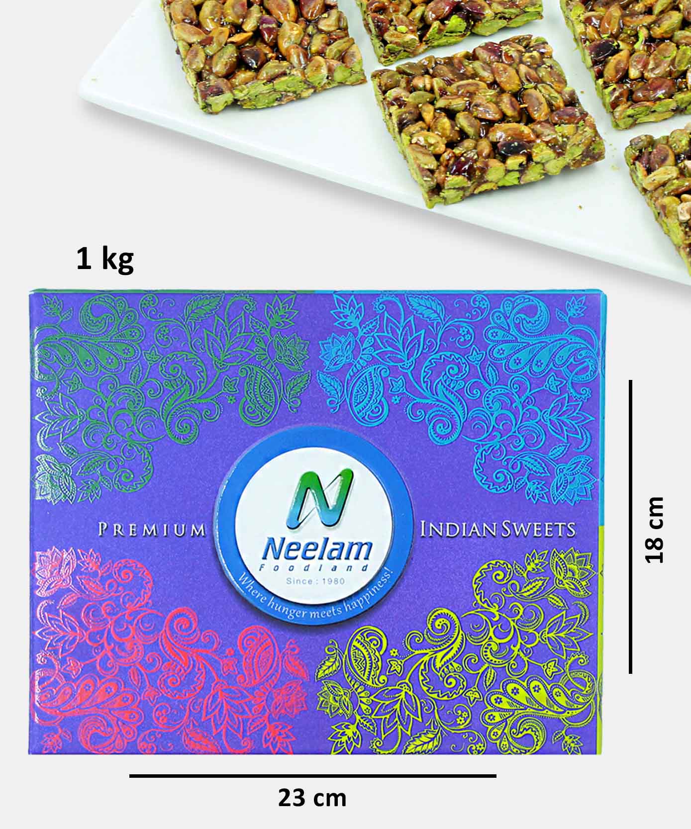 Stevia Pista Chikki 1 Kg No Added Sugar Sweet