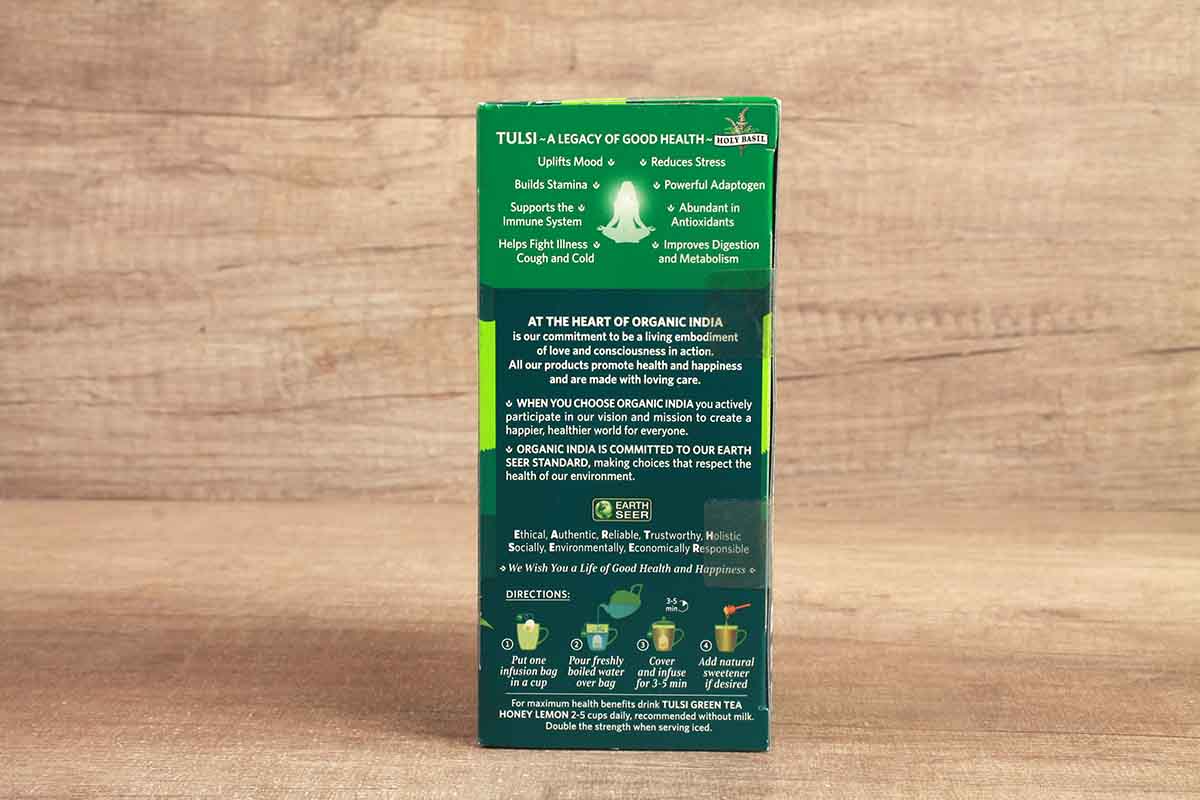 Organic India Honey Lemon Tulsi Green Tea 45 Gm (25 Bags)