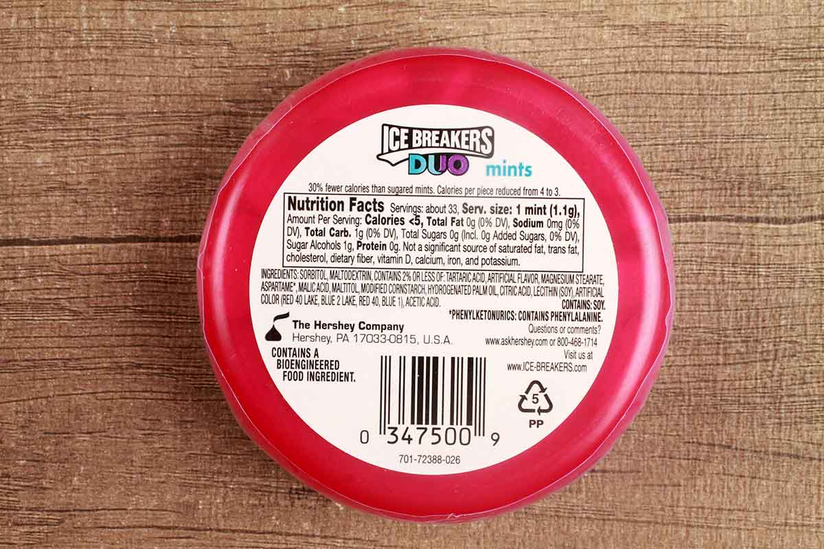 Ice Breakers Duo Fruit Cool Grape Sugar Free Mint 36 Gm