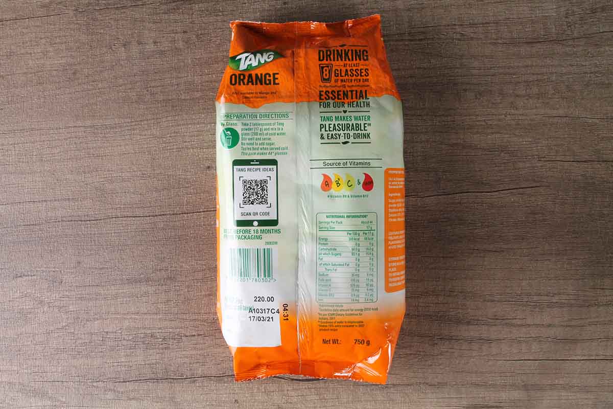 Tang Orange Pouch 750 Gm
