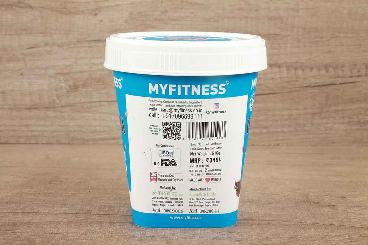 Myfitness Olympia Dark Chocolate Peanut Butter With Added Whey Crispy 510 Gm