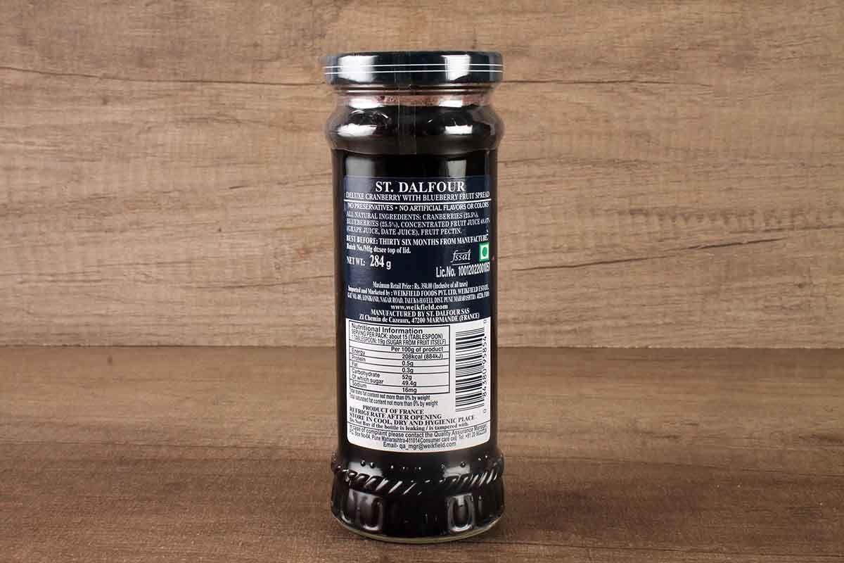 St.Dalfour Cranberry With Blueberry Jam 284 Gm